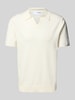 SELECTED HOMME Poloshirt mit V-Ausschnitt Modell 'TELLER' Sand