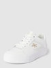 Calvin Klein Jeans Sneaker aus beschichtetem Leder-Mix Modell 'BOLD' Weiß