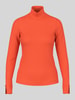 Marc Cain Longsleeve mit Stehkragen und Zierknöpfen Orange