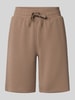 Christian Berg Woman Sweatshorts met elastische band Middenbruin