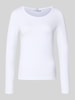 ZABAIONE Shirt met lange mouwen en geribde ronde hals Wit