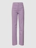 Review Wide Leg Jeans mit Label-Patch Lavender