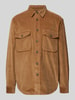 Tommy Hilfiger Regular Fit Hemdjacke mit Knopfleiste Modell 'CORDUROY' Camel