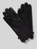 FI.NE Slim Fit Handschuhe aus echtem Lammnappa Black