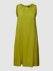 Marc Cain Stoffen jurk met labeldetail Rietgroen