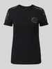 Guess T-Shirt mit Label-Badge Black