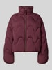 Jake*s Casual Loose Fit Steppjacke mit Stehkragen Pflaume