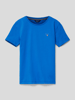Gant T-Shirt mit Label-Stitching Royalblau