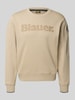 Blauer Usa Sweatshirt met labelprint, model 'Crosby' Beige