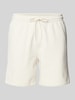 SERGIO TACCHINI Regular fit sweatshorts met logostitching, model 'SIMBA' Offwhite