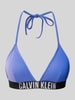 Calvin Klein Underwear Bikini-Oberteil mit elastischem Label-Bund Blau