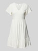 Only Sukienka mini z dekoltem w serek model ‘SANDRA’ Złamany biały
