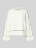 Neo Noir Relaxed fit blouse met wol, model 'Roeme' Offwhite