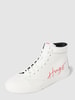 HUGO Sneakersy wysokie z obszyciem w kontrastowym kolorze model ‘Dyer’ w kolorze czarnym Biały