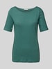 Marc O'Polo Regular fit T-shirt met boothals Smaragdgroen
