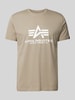 Alpha Industries T-shirt z czystej bawełny Piaskowy