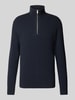 Lindbergh Gebreide pullover met schipperskraag Marineblauw