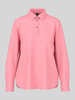 Marc Cain Regular Fit Longline Hemdbluse mit Zierknöpfen Pink