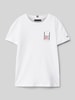 Tommy Hilfiger Teens T-Shirt mit Label-Print Weiss