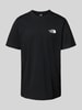 The North Face T-Shirt mit Label-Print Metallic Black