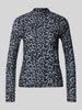 Vila Longsleeve mit Stehkragen Modell 'LEOA' Dunkelgrau