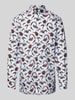 OLYMP Modern fit zakelijk overhemd met paisleymotief, model 'GLOBAL KENT' Rood