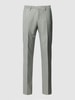 Roy Robson Modern fit pantalon met persplooien Lindegroen