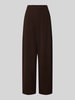 ONLY broek met persplooien en steekzakken Donkerbruin