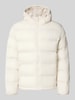 Calvin Klein Jeans Regular fit gewatteerd jack met logoprint, model 'Monogram' Offwhite
