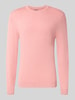 MCNEAL Strickpullover mit geripptem Rundhalsausschnitt Fuchsia Melange