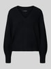 Vero Moda Comfort Fit Strickpullover mit Woll-Anteil Modell 'BOOM' Black