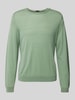 BOSS Wollen pullover van scheerwol met labeldetail, model 'Leno' Mintgroen