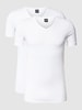 BOSS T-Shirt mit V-Ausschnitt im 2er-Pack Modell 'Modern' Weiss