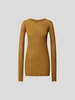 Rick Owens Longsleeve aus Viskose-Seide-Mix Senfgelb