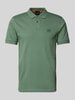 BOSS Orange Poloshirt met korte knoopsluiting Groen