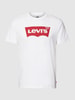 Levi's® T-shirt z bawełny z nadrukiem z logo  Biały