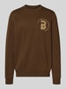 Blend Sweatshirt met labeldetail, model 'FLORIAN' Donkerbruin