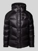 Blauer Usa Regular Fit Steppjacke mit Kapuze Modell 'CROWN' Black