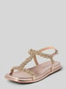 Alma en Pena Sandalen mit Strasssteinbesatz Gold
