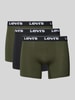 Levi's® Boxershort met band met label in een set van 3 stuks Olijfgroen
