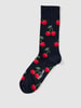 Happy Socks Sokken met all-over motief, model 'Cherry' Marineblauw