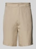 ARMANI EXCHANGE Regular Fit Leinenbermudas mit Gürtelschlaufen Beige