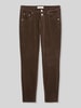 Marc O'Polo Boyfriend fit corduroy broek van katoenmix Donkerbruin