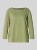 s.Oliver RED LABEL Krój regular fit koszulka z rękawem 3/4 z czystej bawełny Khaki