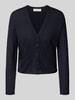 Marc O'Polo Regular Fit Strickjacke aus Schurwoll-Mix Marine
