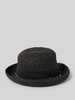 Loevenich Strohhut mit Hutband und Perlen Black