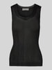 MOS MOSH Tanktop in Ripp-Optik Modell 'Relena' Black