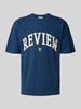 REVIEW T-shirt z nadrukiem z logo Ciemnoniebieski