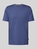 BOSS T-shirt met labelprint, model 'Thompson' Bleu