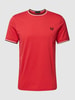Fred Perry T-Shirt mit Logo-Stitching Rot